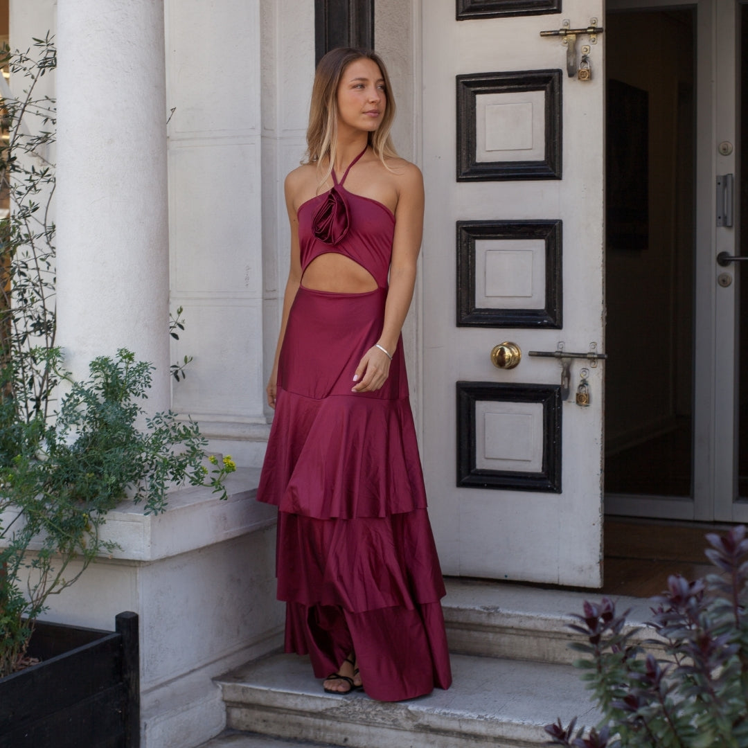 Vestido Sevilla Burdeo