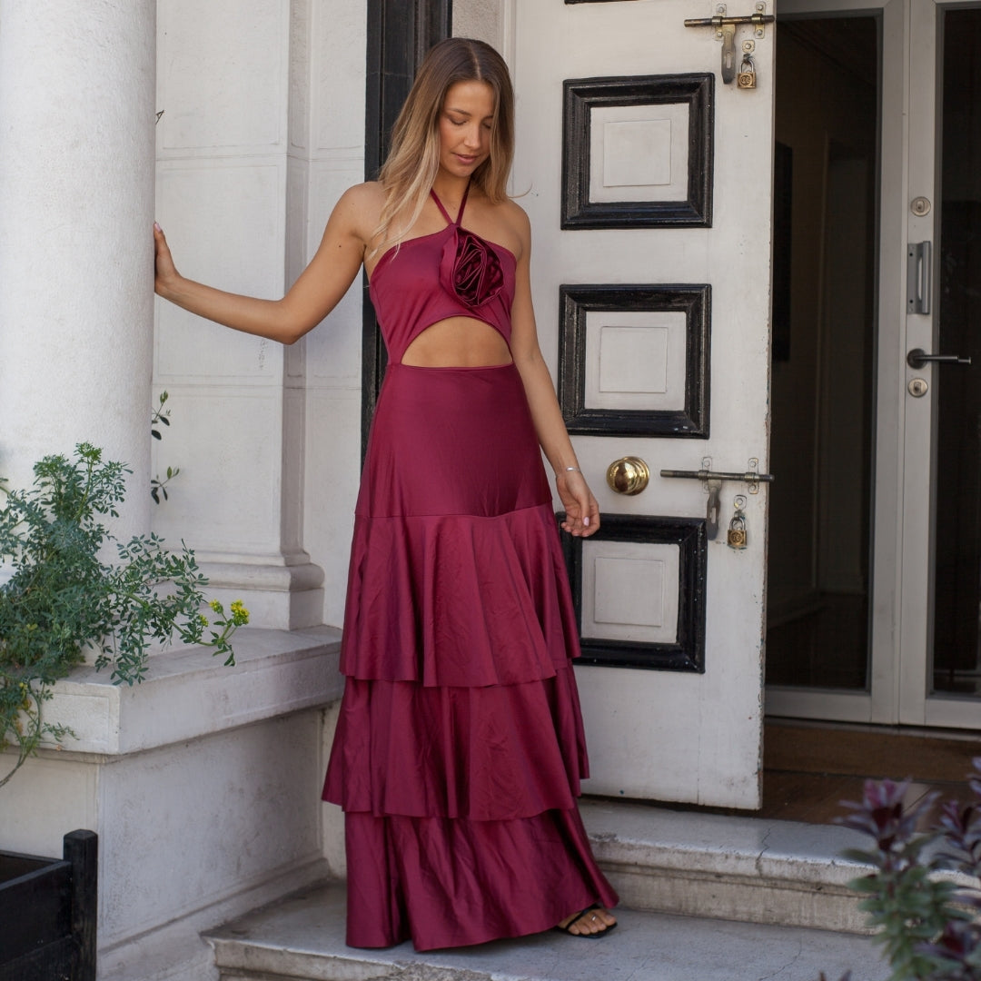 Vestido Sevilla Burdeo
