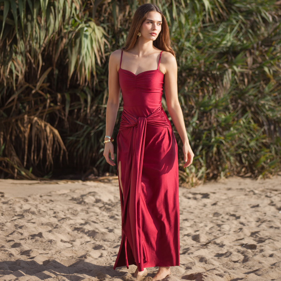 Vestido Florencia Burdeo