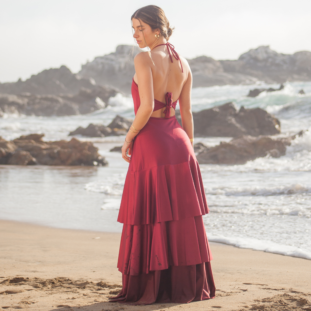 Vestido Sevilla Burdeo