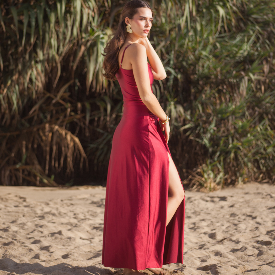 Vestido Florencia Burdeo