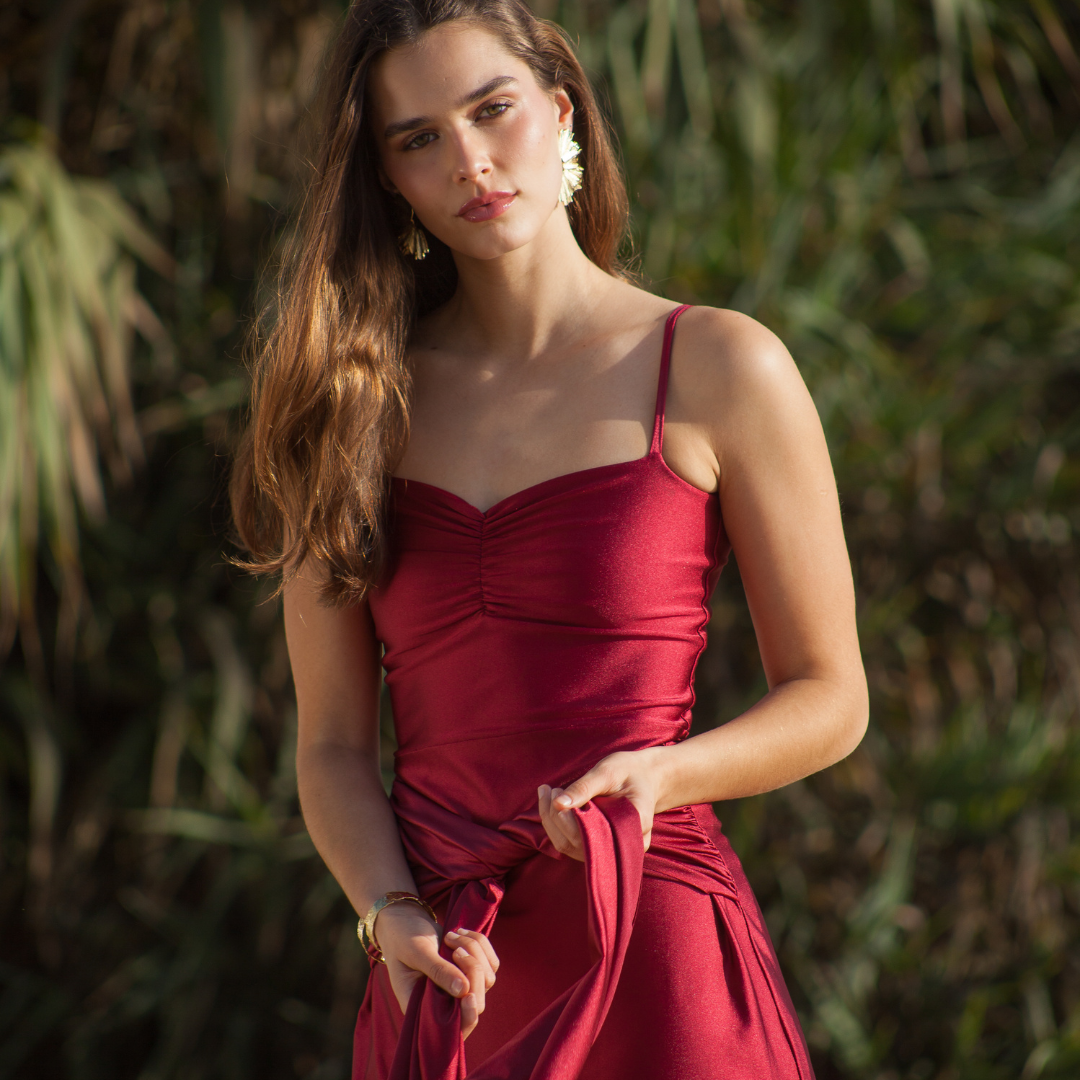 Vestido Florencia Burdeo