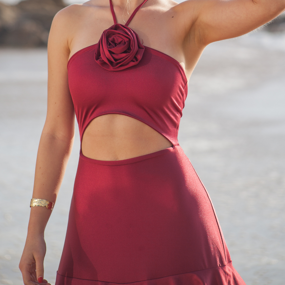 Vestido Sevilla Burdeo