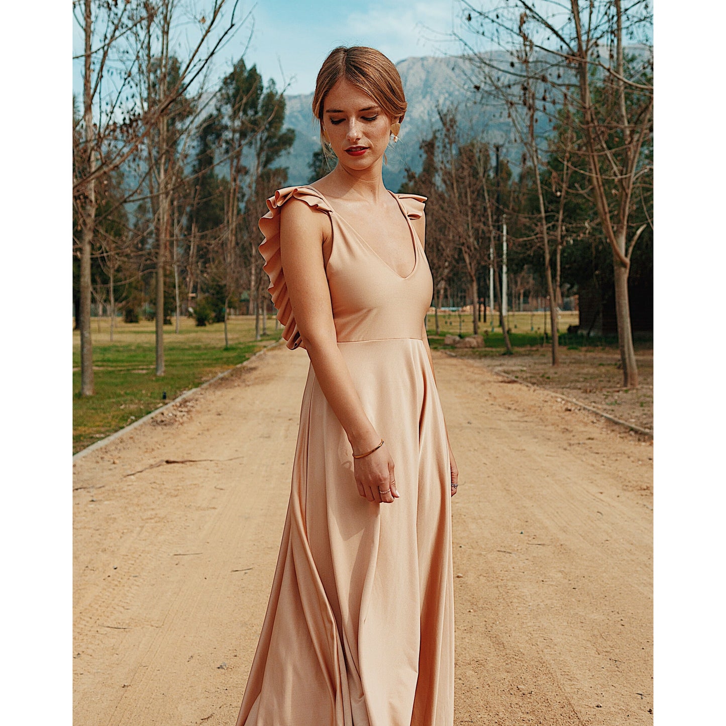 Vestido Vuelos Dorado