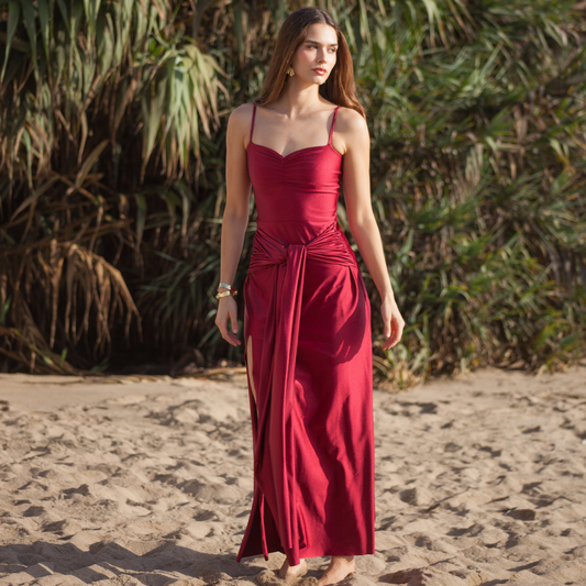 Vestido Florencia Burdeo