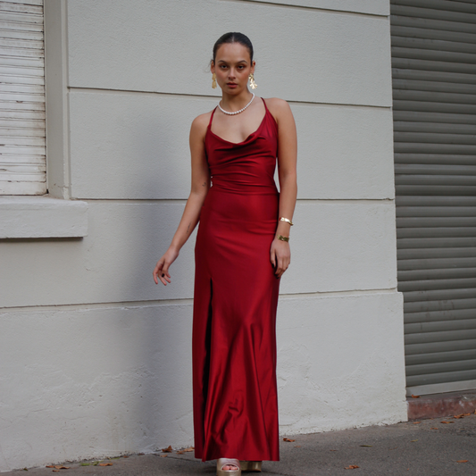Vestido Milán Burdeo