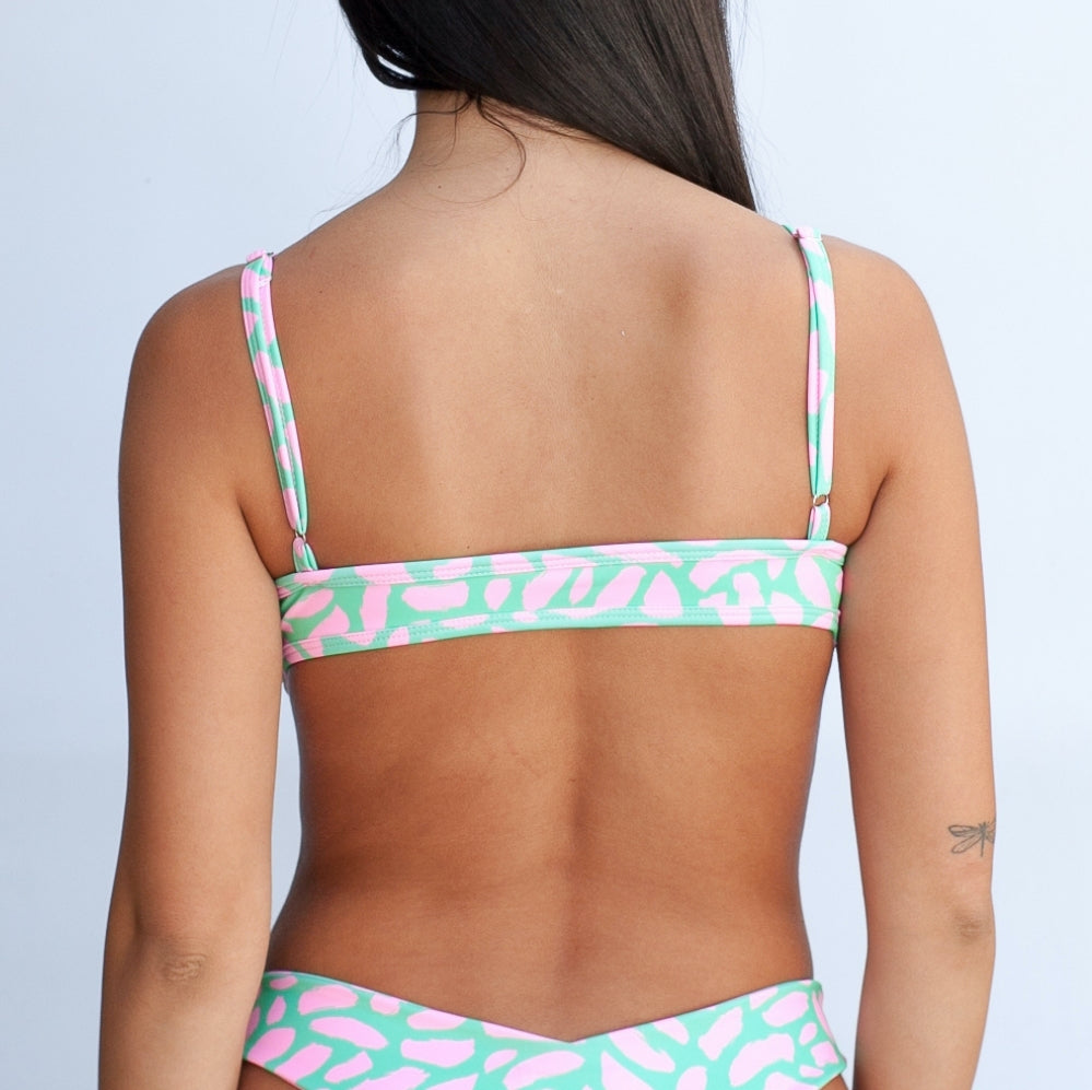Top Maui Cheeta Green&Pink