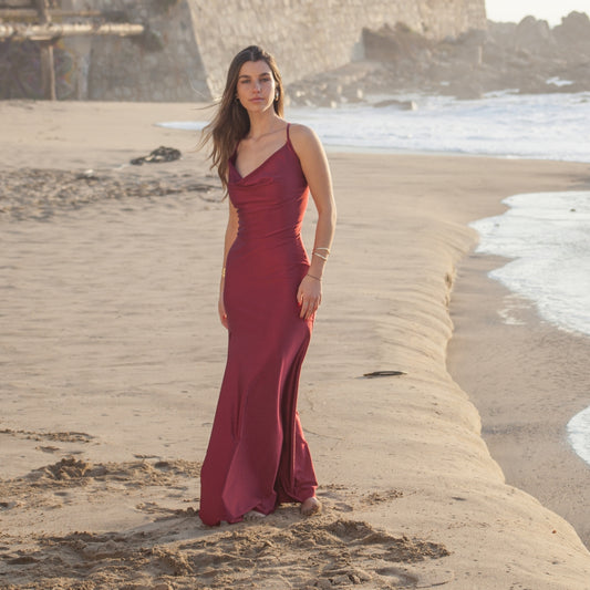 Vestido Milán Burdeo