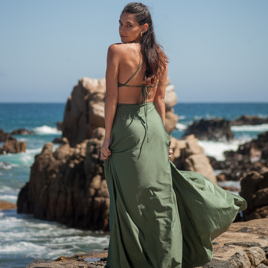 Vestido Lyon Olive Shine
