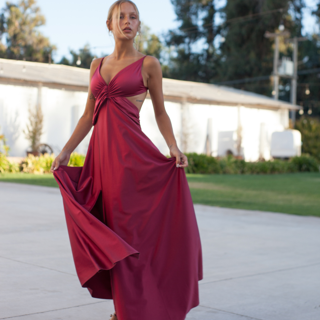 Vestido Lyon Burdeo