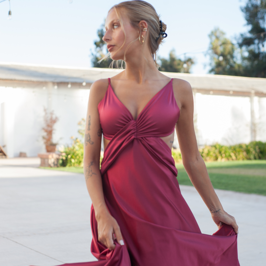 Vestido Lyon Burdeo