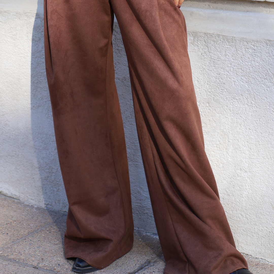 Pantalón Sastrero Gamuza Café