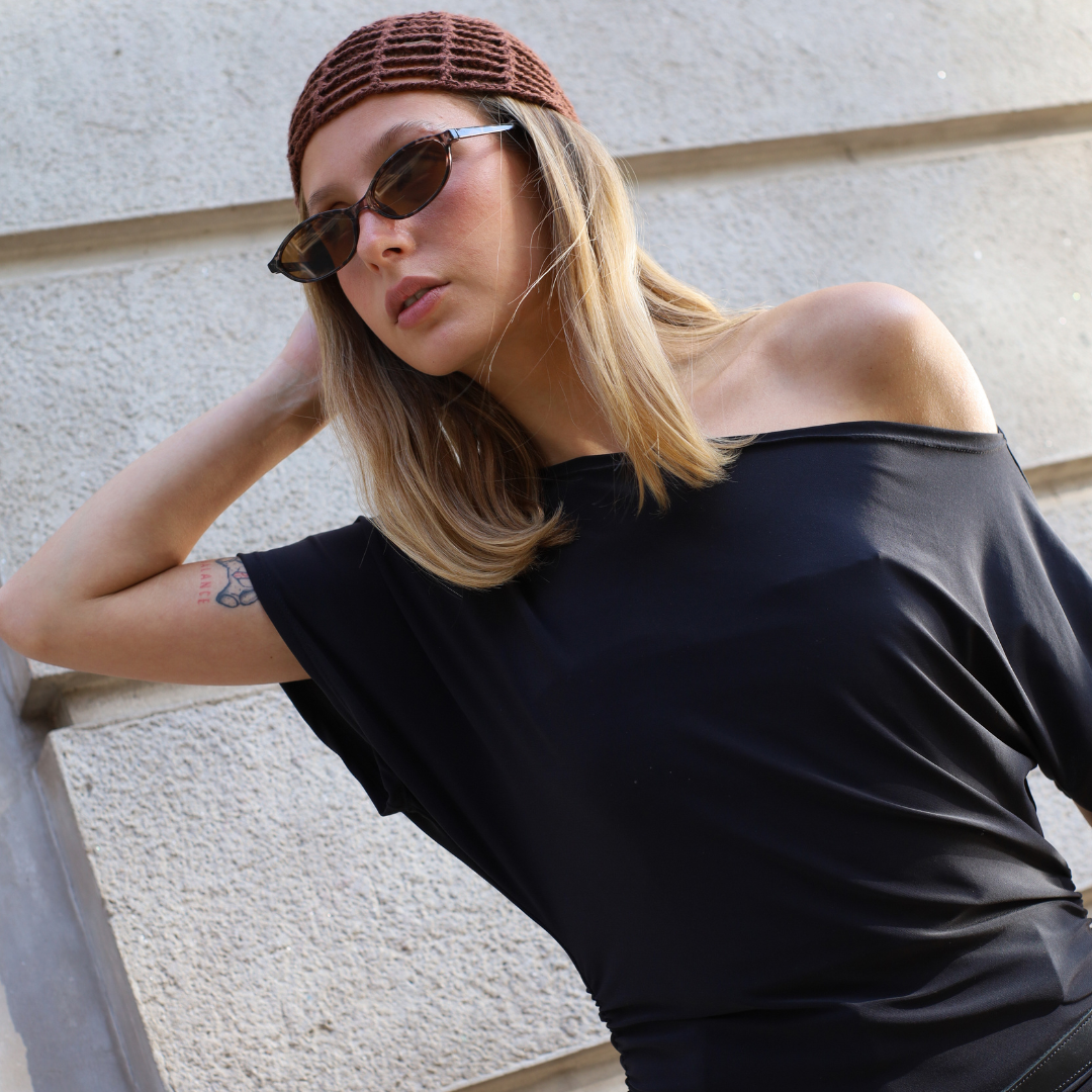 Top Cuello Bote Negro
