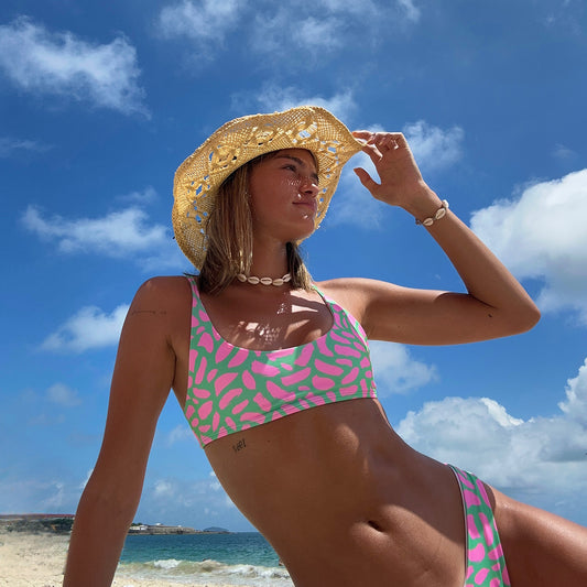 Top Ipanema Cheeta Green&Pink